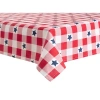 Martha Stewart Americana Star Gingham Plaid Single Pack Tablecloth In Red