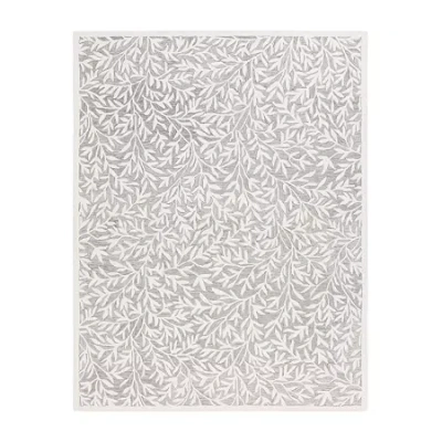 Martha Stewart Anna Floral Hand Tufted Indoor Rectangular Area Rug In Gray