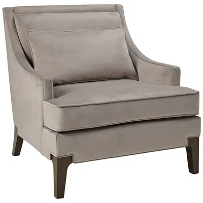 Martha Stewart Anna Light Gray Fabric Accent Armchair