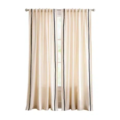 Martha Stewart Annika Back Tab Light-filtering Set Of 2 Curtain Panel In Neutral
