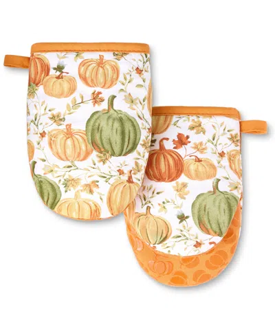 Martha Stewart Autumn Harvest Pumpkins Mini Oven Mitt, Set Of 2