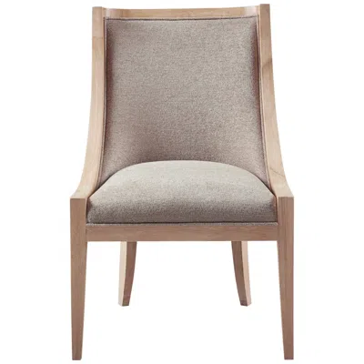 Martha Stewart Bedford 24" Wide Linen Fabric Dining Chair In Brown