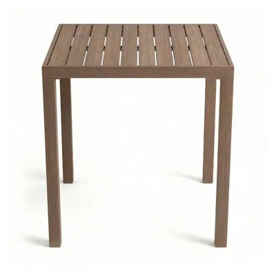 Martha Stewart Bedford All-weather 35.5" Square Bar Height Aluminum Patio Dining Table In Brown