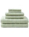 Martha Stewart Bedford Cottage 100% Cotton Solid 6pc Towel Set In Green