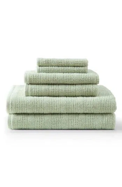 Martha Stewart Bedford Cottage Cotton Towel Set In Green