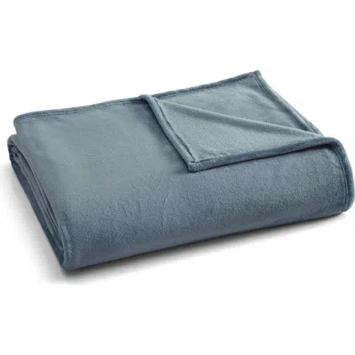 Martha Stewart Bedford Microfiber Bed Blanket In Blue
