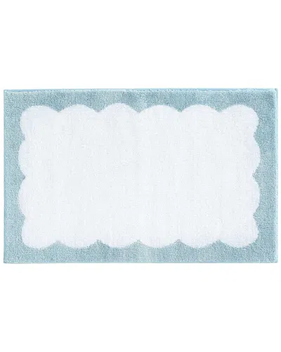 Martha Stewart Bedford Scallop Bath Rug In Blue