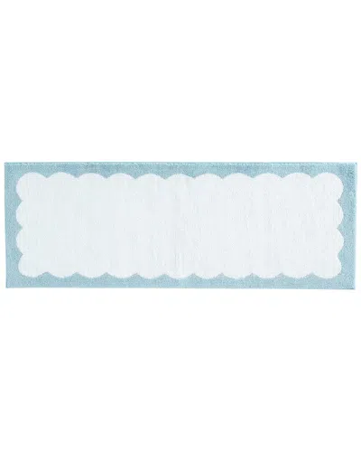 Martha Stewart Bedford Scallop Bath Rug In Blue