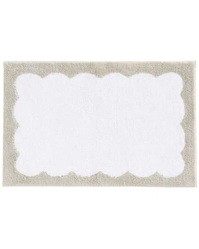 Martha Stewart Bedford Scallop Bath Rug In Neutral
