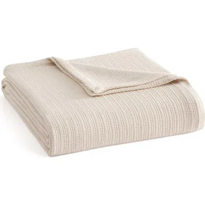 Martha Stewart Bedford Tile Basket Weave Cotton Blanket In Pink