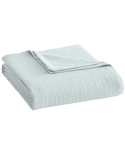 Martha Stewart Bedford Tile Cotton Blanket In Metallic