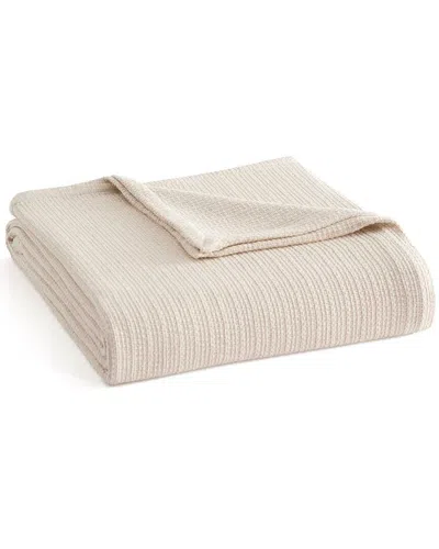 Martha Stewart Bedford Tile Cotton Blanket In Neutral