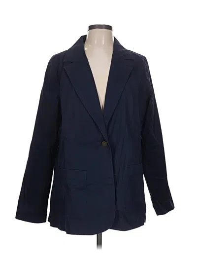 Pre-owned Martha Stewart Blazer Jacket In Blue