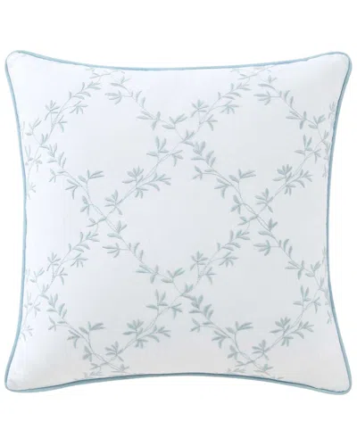 Martha Stewart Blooming Trellis Cotton Decorative Pillow In White