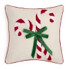 Martha Stewart Candy Cane Square Throw Pillow In Multi