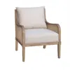 Martha Stewart Cane Accent Chair With Removable Back Cushion In Neutral