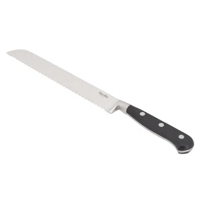 MARTHA STEWART CARVERTON 8 INCH STAINLESS STEEL BREAD KNIFE IN BLACK