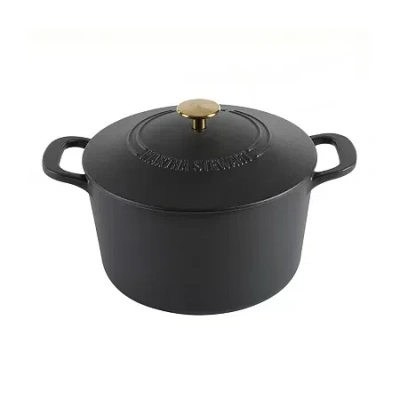 Martha Stewart Cast Iron 7-qt. Dutch Oven In Black