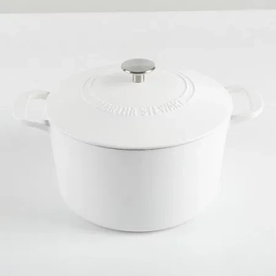 Martha Stewart Cast Iron 7-qt. Dutch Oven In White