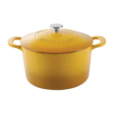 Martha Stewart Cast Iron 7-qt. Dutch Oven In Yellow