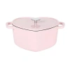Martha Stewart Cast Iron Heart Dutch Oven In Pink