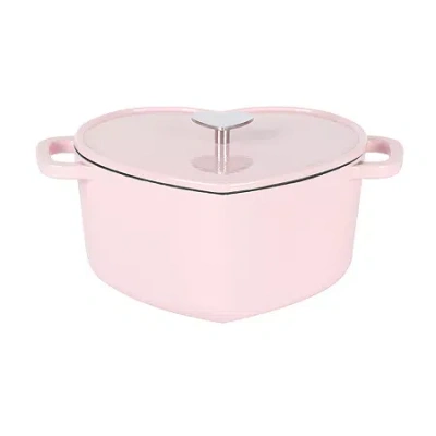 Martha Stewart Cast Iron Heart Dutch Oven In Pink