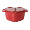 Martha Stewart Cast Iron Heart Dutch Oven In Red