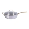 Martha Stewart Castelle Stainless Steel 4.2-qt. Saute Pan With Lid In Silver