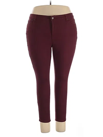Pre-owned Martha Stewart Casual Pants In Burgundy