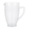 Martha Stewart Chauncey Hobnail Glass Serving Pitcher In Transparent