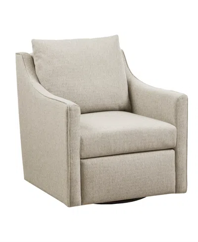 Martha Stewart Collection 30" Wood Christian Wide Swivel Armchair In Natural