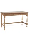 Martha Stewart Collection 48" Solid Wood Tabitha Desk With 1 Drawer And Turned Legs