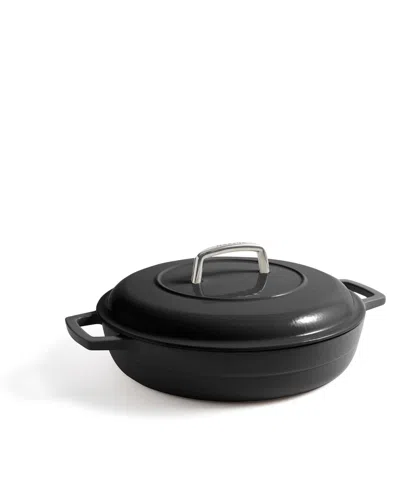 Martha Stewart Collection Enamel Cast Iron 3.5 Qt Braiser In Black