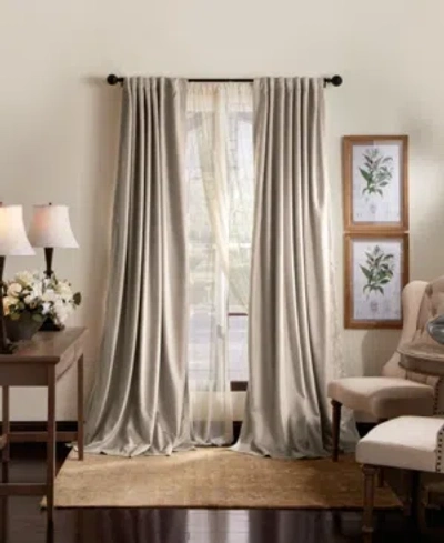 Martha Stewart Collection Lucca Blackout Velvet Curtain Panel Set, 50" X 95", Created For Macy's In Linen