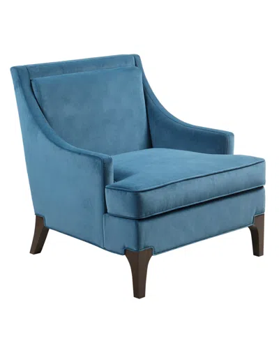 Martha Stewart Collection Martha Stewart Anna 30.75" Wide Fabric Arm Accent Chair In Blue