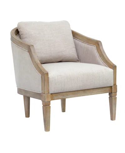 Martha Stewart Collection Martha Stewart Hitney 27" Fabric Upholstered Accent Chair In Natural