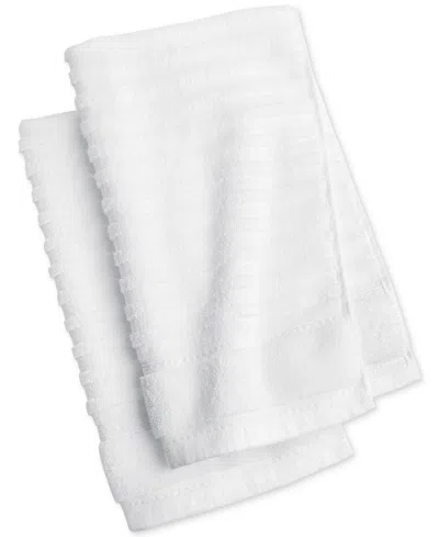 Martha Stewart Collection Quick Dry Cotton Solid 2-pc. Hand Towel Set, 16" X 28", Exclusively At Macy's In Brilliant White