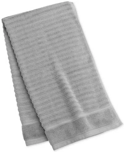 Martha Stewart Collection Quick Dry Cotton Solid Bath Towel, 27" X 52", Exclusively At Macy's In Ultimate Grey