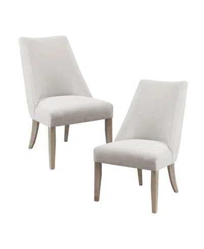 Martha Stewart Collection Winfield 19" High 2 Piece Upholstered Dining Chair In White