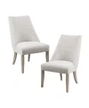 Martha Stewart Collection Winfield 23" 2 Piece Fabric Upholstered Dining Chair In Ivory