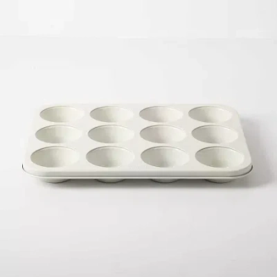 Martha Stewart Color Bake 12-cup Non-stick Muffin Pan In Sand