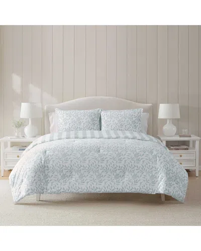 Martha Stewart Copper Vines Cotton Comforter Set In White