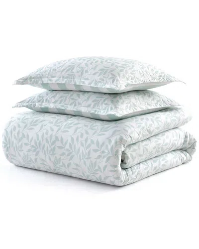 Martha Stewart Copper Vines Cotton Duvet Set In White