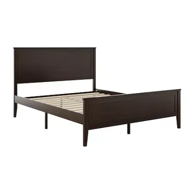 Martha Stewart Corbin Wooden Platform Bed In Brown