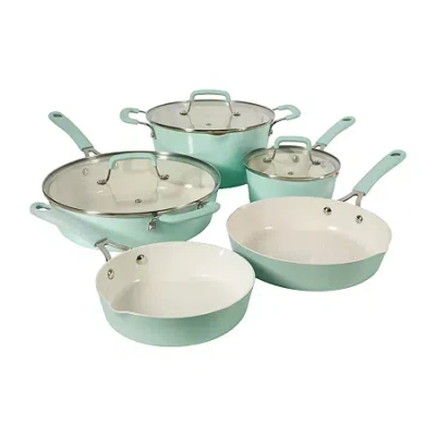 Martha Stewart Cosette 8-pc. Cookware Set In Blue