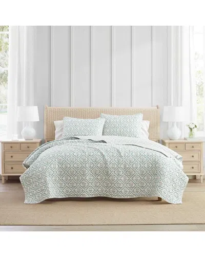 Martha Stewart Costa Stripe Quilt Set In Pattern