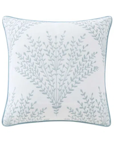 Martha Stewart Cottage Leaf Cotton Decorative Pillow In White