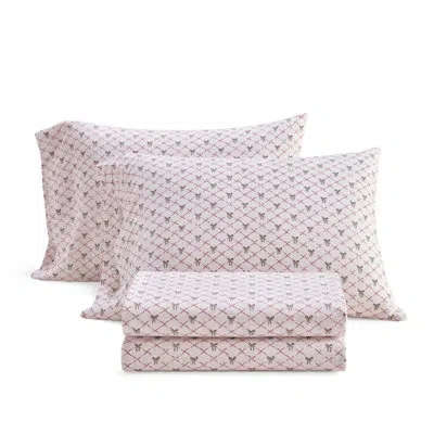 Martha Stewart Cotton Flannel Sheet Set In Red