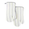 Martha Stewart Daisy Stripe 2-pc. Oven Mitt Set In Gray