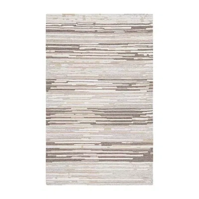 Martha Stewart Danica Stripe Hand Tufted Indoor Rectangular Area Rug In Brown